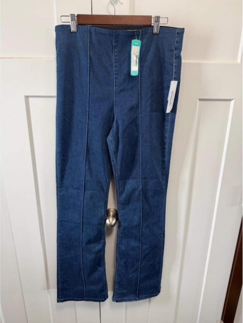 NWT  Cosmic Blue love Jeans pull on HR slim  boot cut sz 12